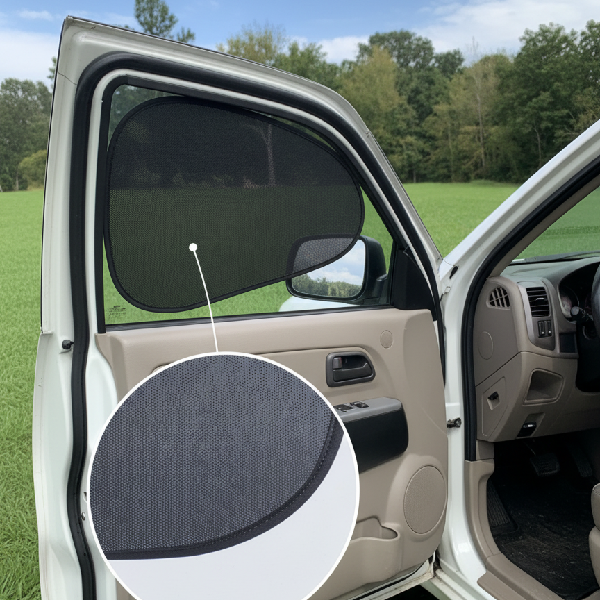 4 Pcs Car Shades Universal Size Sun Protection Window Curtains