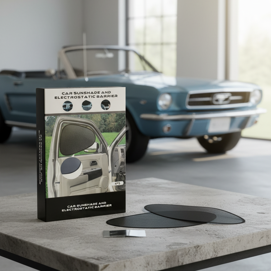 4 Pcs Car Shades Universal Size Sun Protection Window Curtains