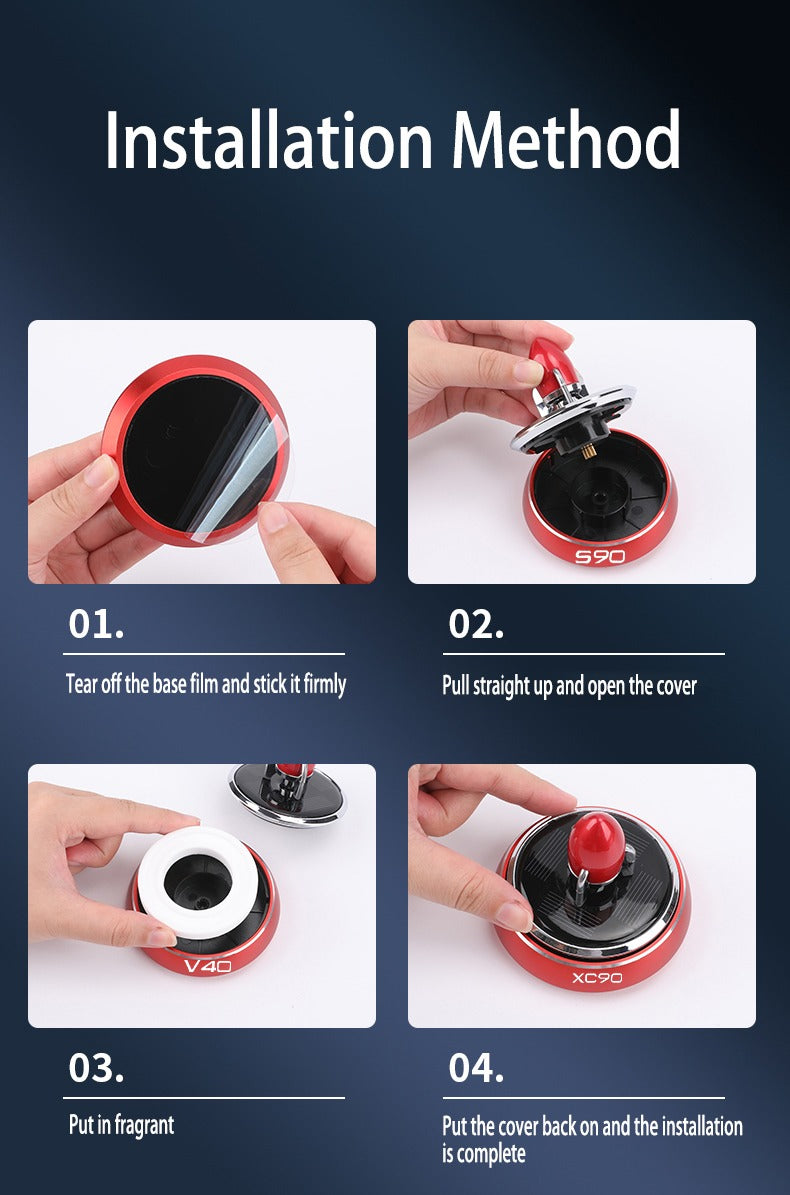 Rotating Solar Fragrance Diffuser | Long-Lasting Aroma & Stylish Dashboard