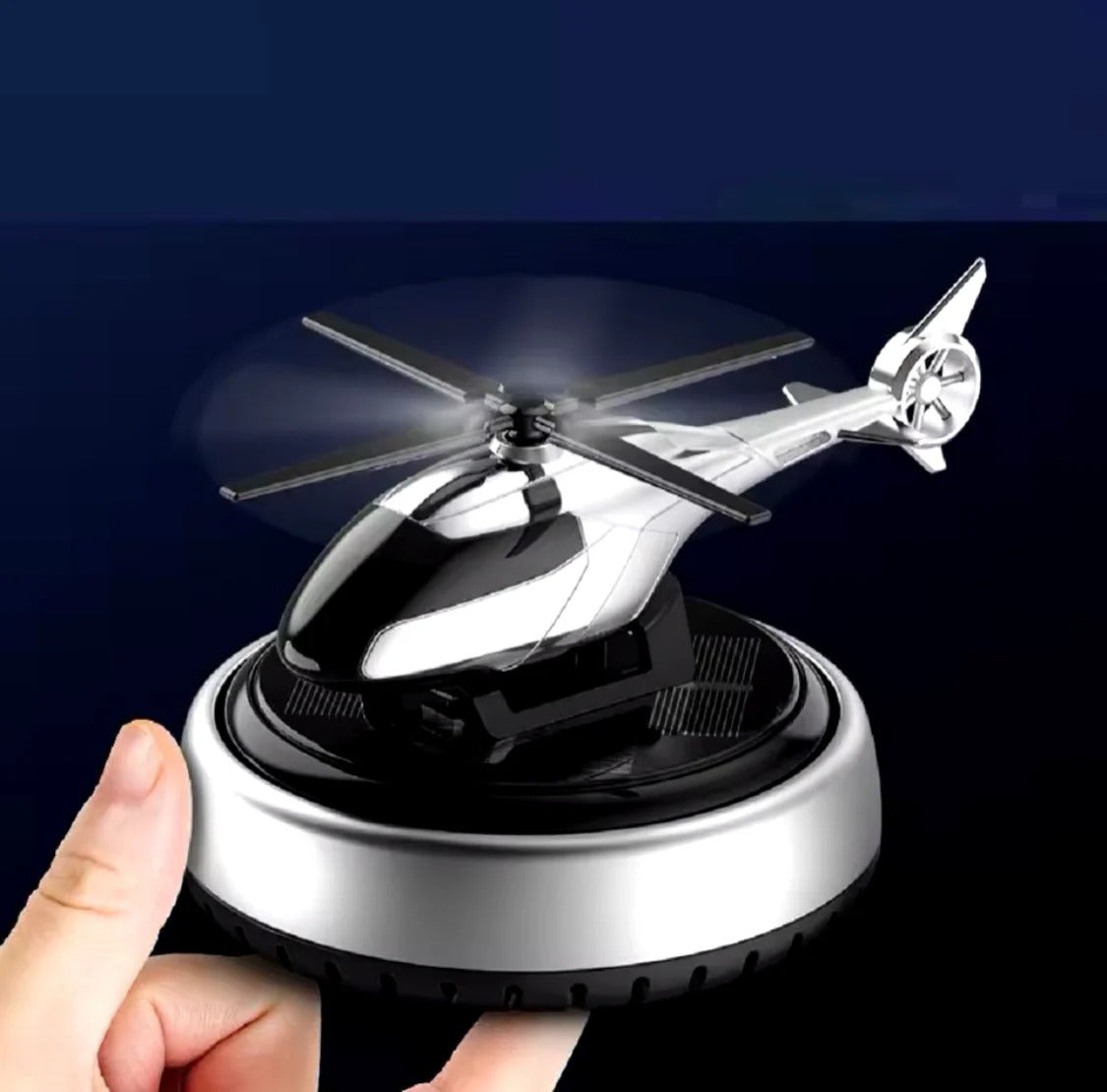 Car Aroma Diffuser Air Freshener Solar Rechargeable Helicopter With Fragrance Bottle