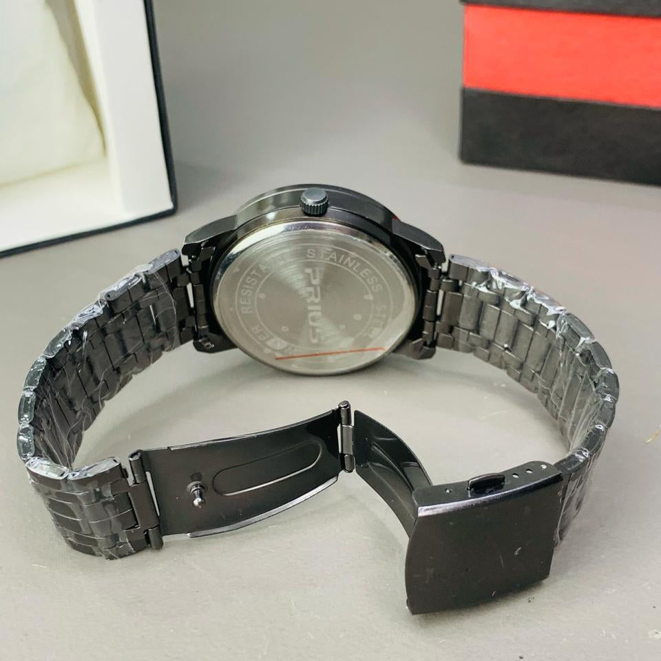 Black Stainless Steel Magnetic Ball Watch Providing Modern Design Everyday Style Support