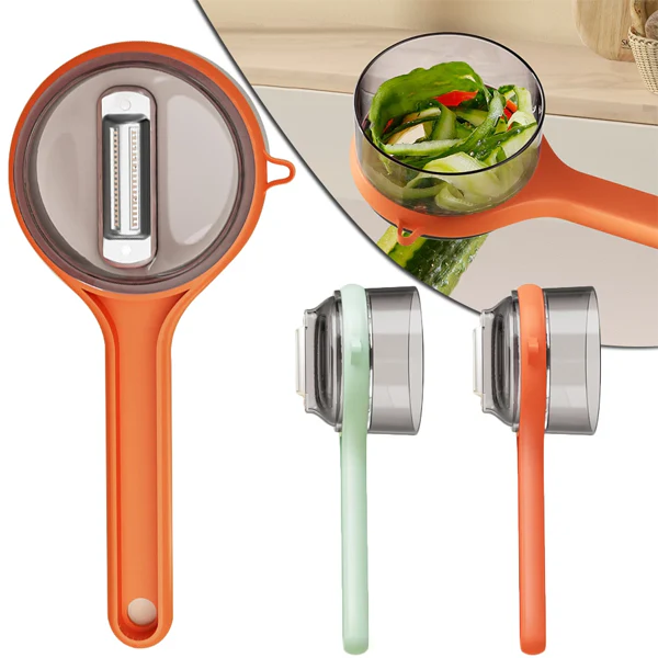 Multi‑Functional Vegetable & Fruit Peeler | With Integrated Storage Container