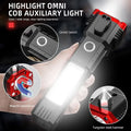 High Power LED Torch Light Rechargeable Flashlight With Tactical Hammer And Power Bank Providing Strong Brightness