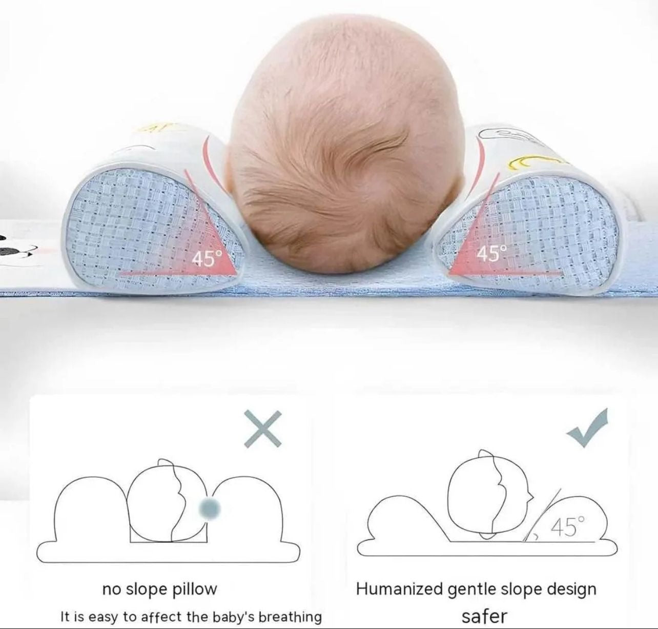 Adjustable Newborn Baby Head Shaping Pillow