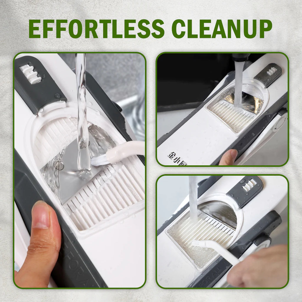 Safe-Slice Vertical Mandoline Slicer – Adjustable Multi-Purpose Vegetable & Julienne Cutter