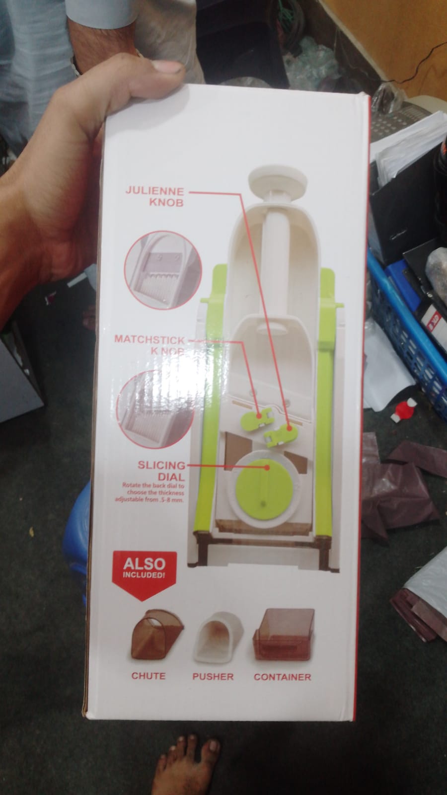 Safe-Slice Vertical Mandoline Slicer – Adjustable Multi-Purpose Vegetable & Julienne Cutter