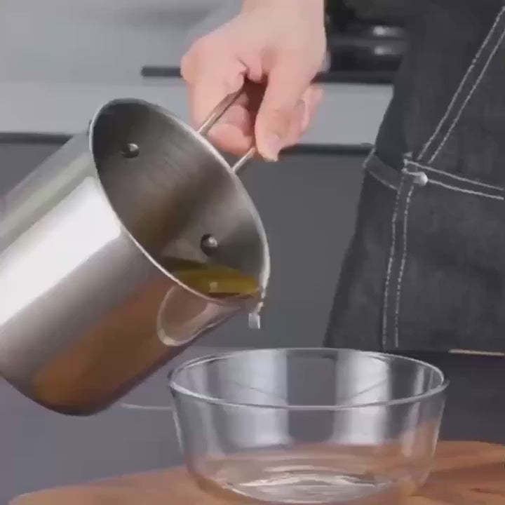 Stainless Steel 1200Ml Deep Fryer Pot with Strainer – Heavy-Duty Frying Pan